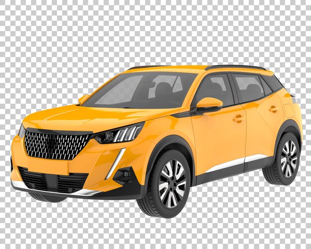 Suv op transparante achtergrond. 3d-rendering - illustratie