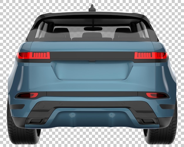 Suv op transparante achtergrond. 3d-rendering - illustratie