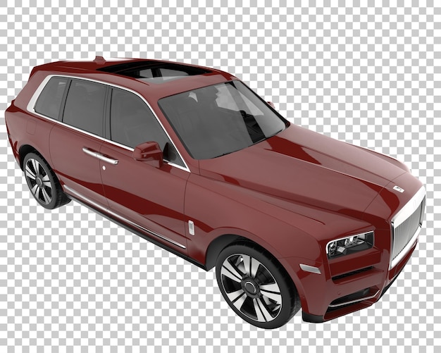 Suv op transparante achtergrond. 3d-rendering - illustratie