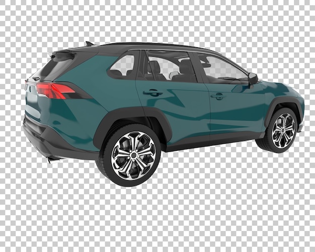 Suv op transparante achtergrond. 3d-rendering - illustratie