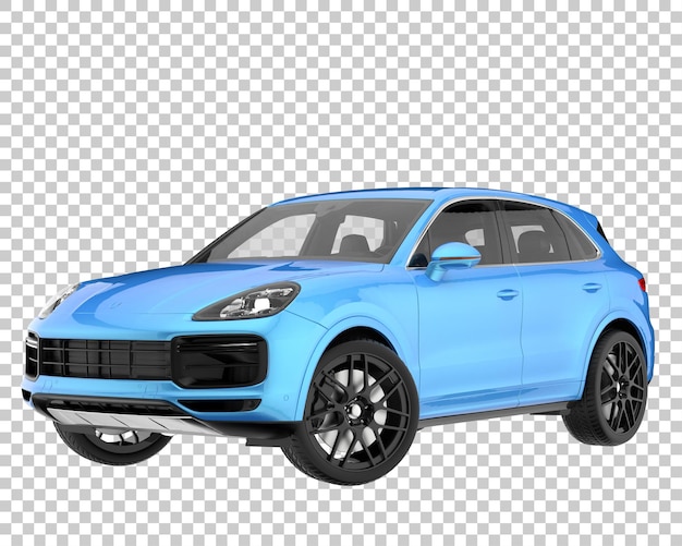 SUV på transparent bakgrunn. 3D-gjengivelse - illustrasjon