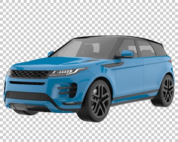 SUV på transparent bakgrunn. 3D-gjengivelse - illustrasjon