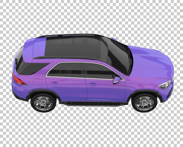 Suv su sfondo trasparente. rendering 3d - illustrazione