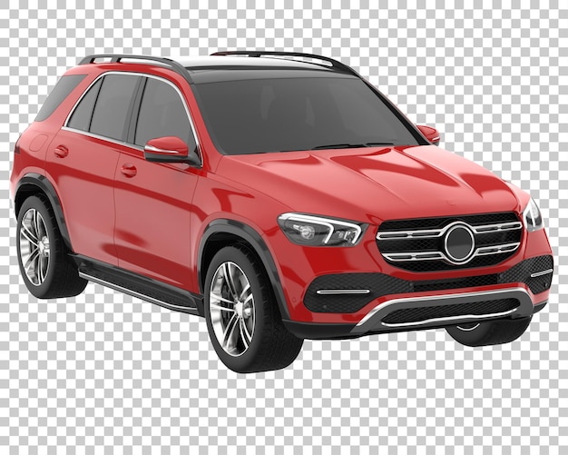 Suv on transparent background. 3d rendering - illustration