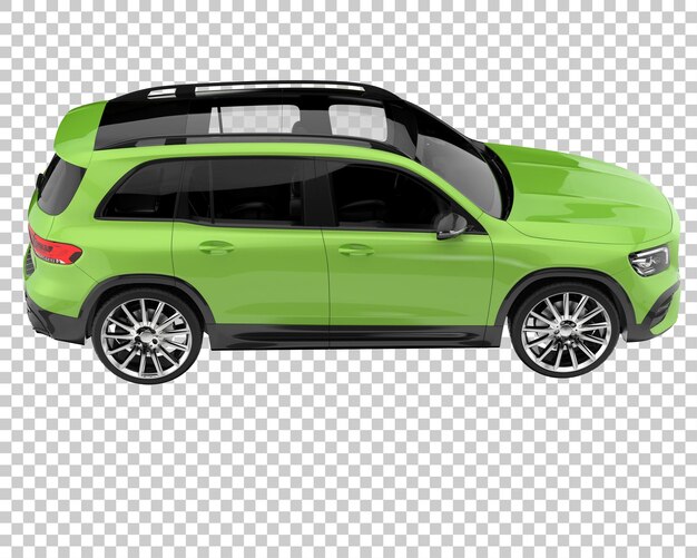 Suv on transparent background. 3d rendering - illustration