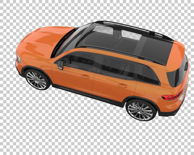 Suv on transparent background. 3d rendering - illustration