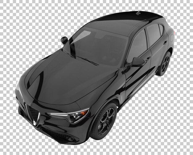 Suv su sfondo trasparente. rendering 3d - illustrazione