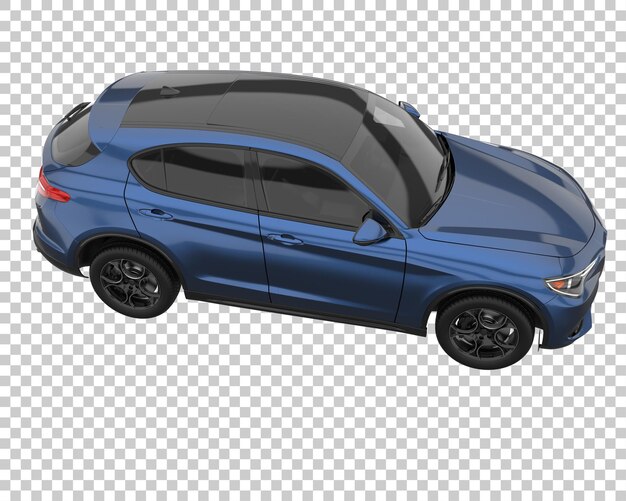 Suv su sfondo trasparente. rendering 3d - illustrazione