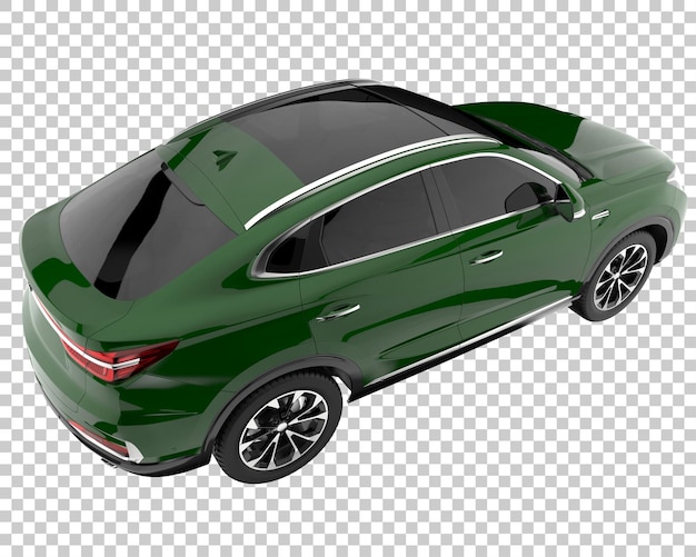 Suv on transparent background. 3d rendering - illustration