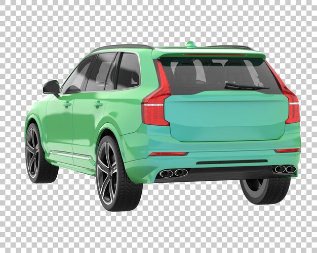 Suv on transparent background. 3d rendering - illustration