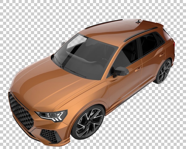 Suv on transparent background. 3d rendering - illustration