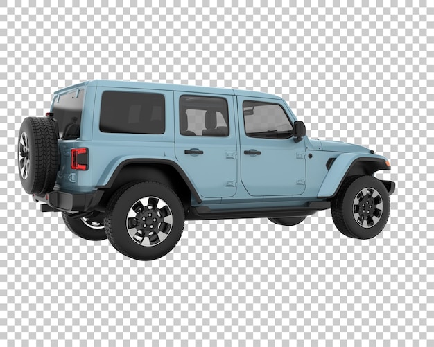 Suv on transparent background. 3d rendering - illustration