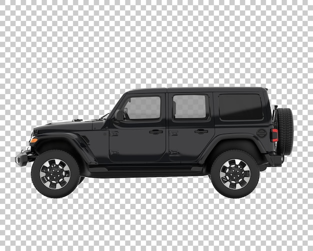 PSD suv on transparent background. 3d rendering - illustration