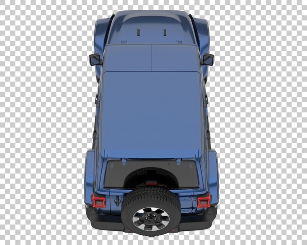 PSD suv on transparent background. 3d rendering - illustration