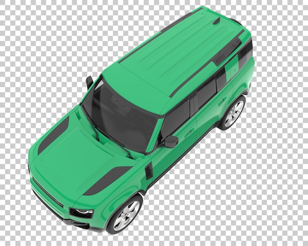 Suv su sfondo trasparente. rendering 3d - illustrazione