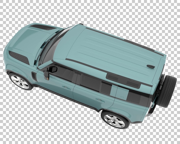 Suv su sfondo trasparente. rendering 3d - illustrazione