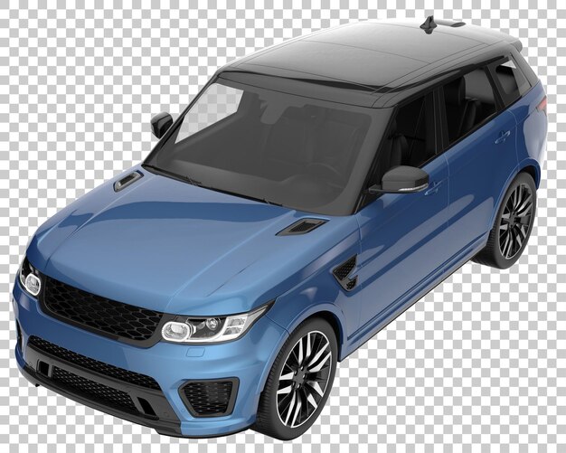 Suv on transparent background. 3d rendering - illustration