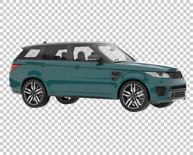 Suv su sfondo trasparente. rendering 3d - illustrazione