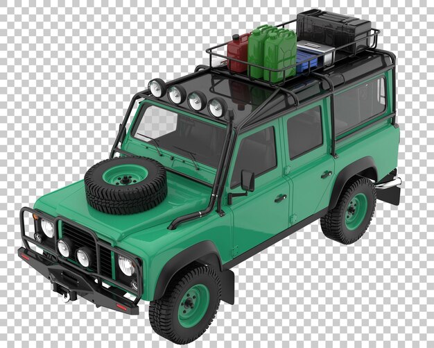 PSD suv on transparent background. 3d rendering - illustration