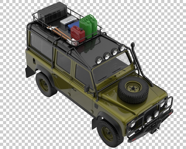 PSD suv on transparent background. 3d rendering - illustration