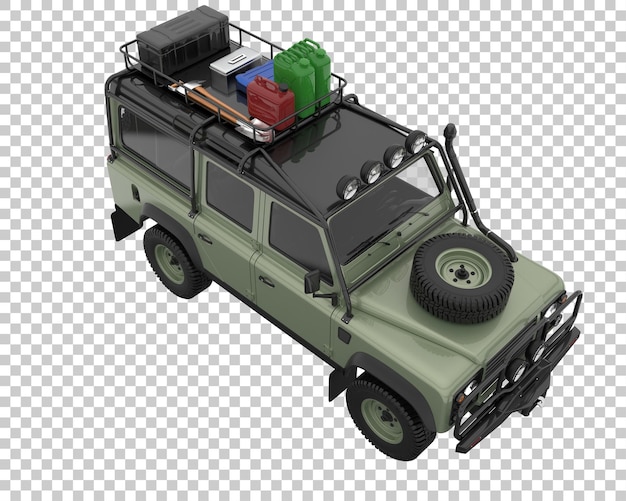 Suv su sfondo trasparente. rendering 3d - illustrazione