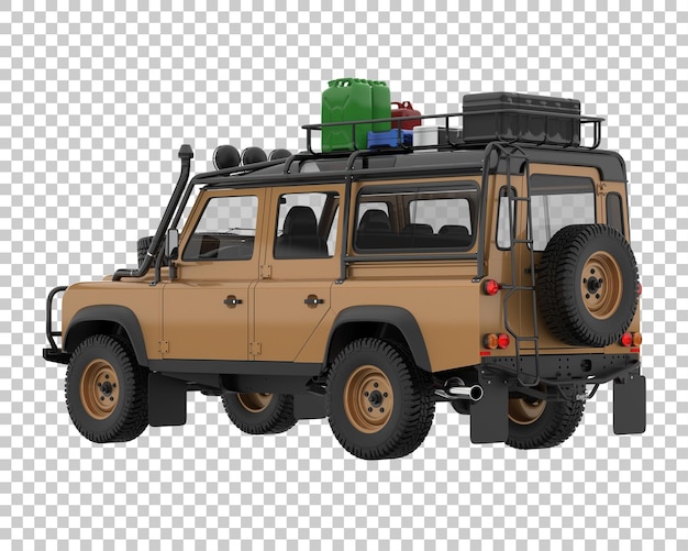 suv on transparent background. 3d rendering - illustration