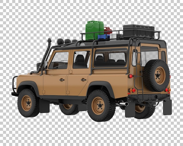 PSD suv on transparent background. 3d rendering - illustration