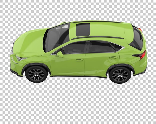 Suv on transparent background. 3d rendering - illustration