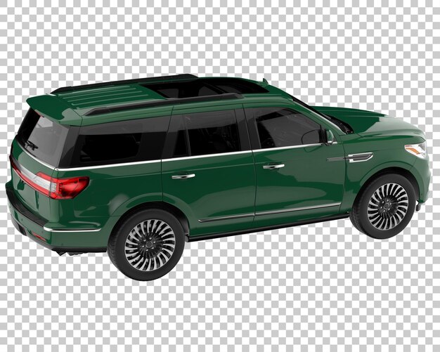 Suv su sfondo trasparente. rendering 3d - illustrazione