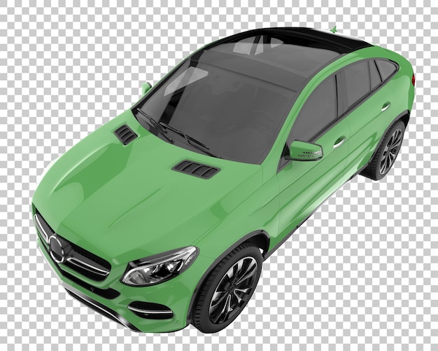 Suv on transparent background. 3d rendering - illustration