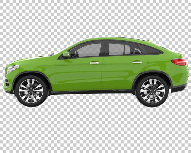 PSD suv on transparent background. 3d rendering - illustration