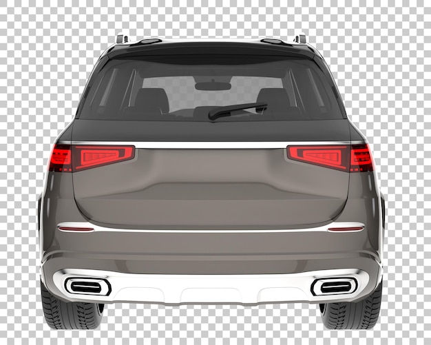 PSD suv on transparent background. 3d rendering - illustration