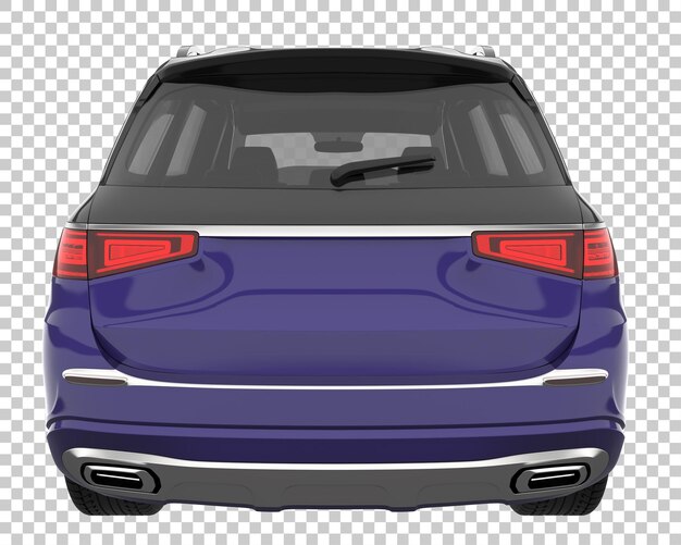 PSD suv on transparent background. 3d rendering - illustration