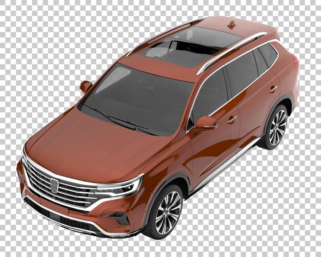 รถ SUV บนพื้นหลังโปร่งใส เรนเดอร์ 3 มิติ - ภาพประกอบ