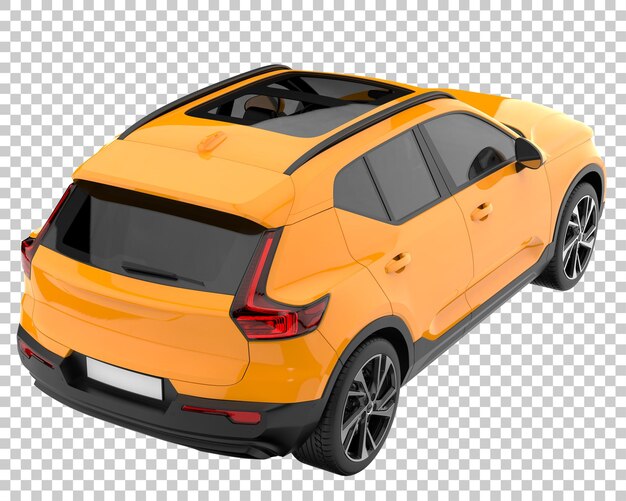 suv on transparent background. 3d rendering - illustration