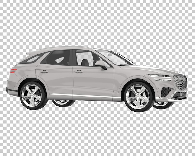 PSD suv on transparent background. 3d rendering - illustration