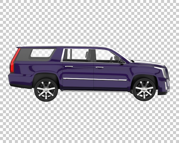 SUV on transparent background. 3d rendering - illustration