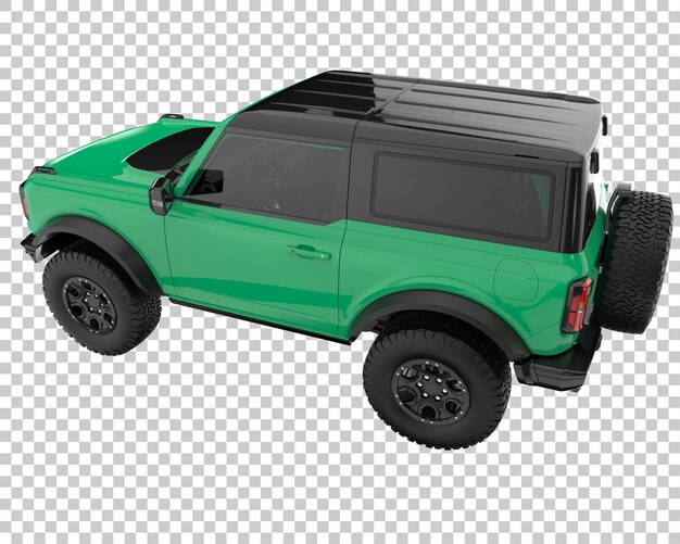 รถ SUV บนพื้นหลังโปร่งใส เรนเดอร์ 3 มิติ - ภาพประกอบ