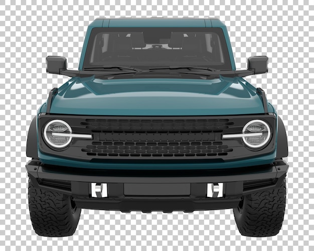 suv on transparent background. 3d rendering - illustration