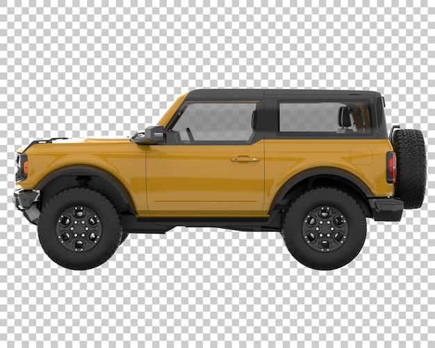 PSD suv on transparent background. 3d rendering - illustration