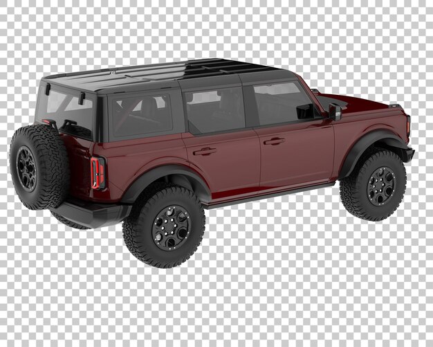 PSD suv on transparent background. 3d rendering - illustration