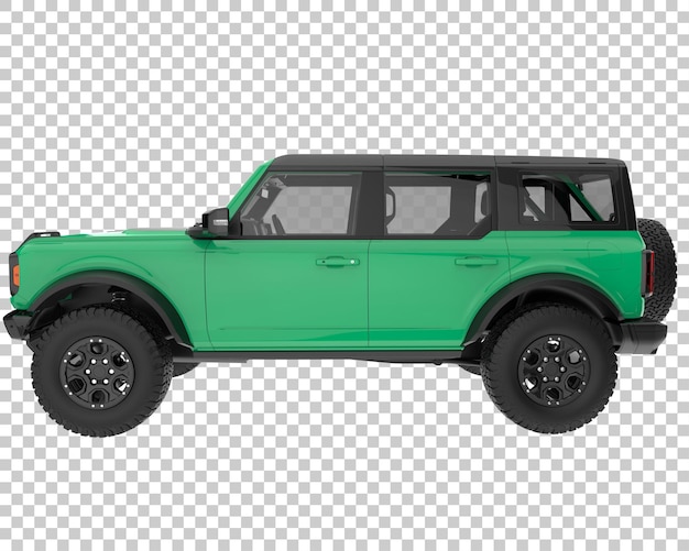 รถ SUV บนพื้นหลังโปร่งใส เรนเดอร์ 3 มิติ - ภาพประกอบ