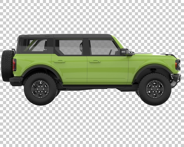 รถ SUV บนพื้นหลังโปร่งใส เรนเดอร์ 3 มิติ - ภาพประกอบ