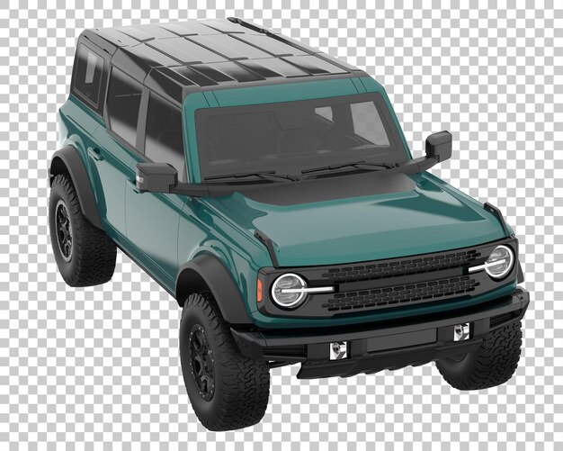 PSD suv on transparent background. 3d rendering - illustration