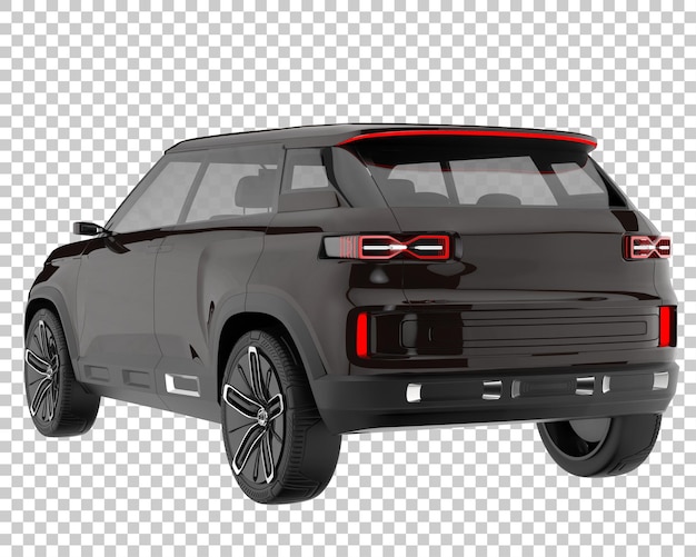 PSD suv su sfondo trasparente. rendering 3d - illustrazione