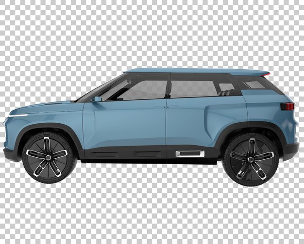 รถ SUV บนพื้นหลังโปร่งใส เรนเดอร์ 3 มิติ - ภาพประกอบ