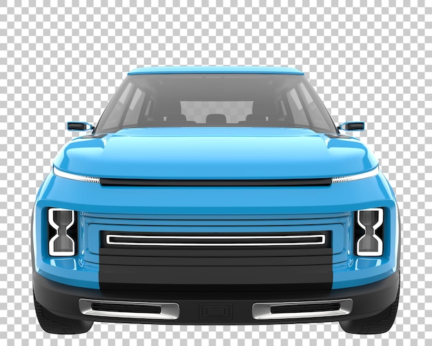 Suv su sfondo trasparente. rendering 3d - illustrazione