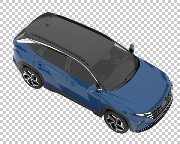 Suv on transparent background. 3d rendering - illustration