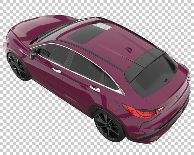 Suv on transparent background. 3d rendering - illustration