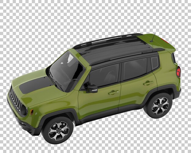 Suv on transparent background. 3d rendering - illustration